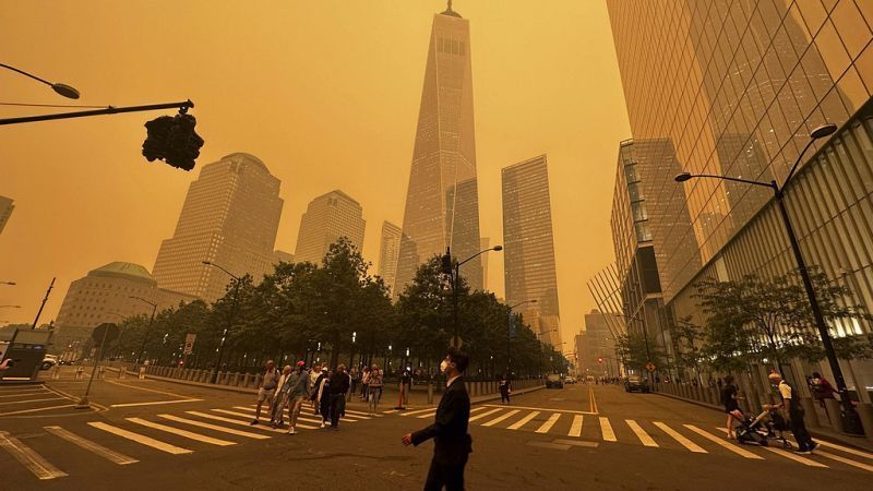 Rauch von kanadischen Waldbränden hüllt New York ein