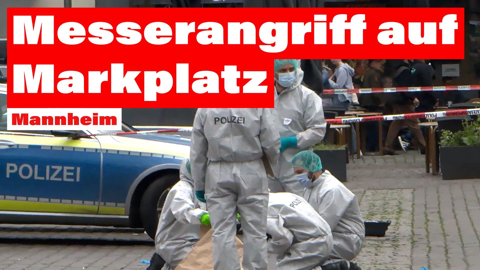 Messerangriff auf dem Mannheimer Markplatz fordert mehrere Verletzte - Polizsit schwebt in Lebensgefahr
