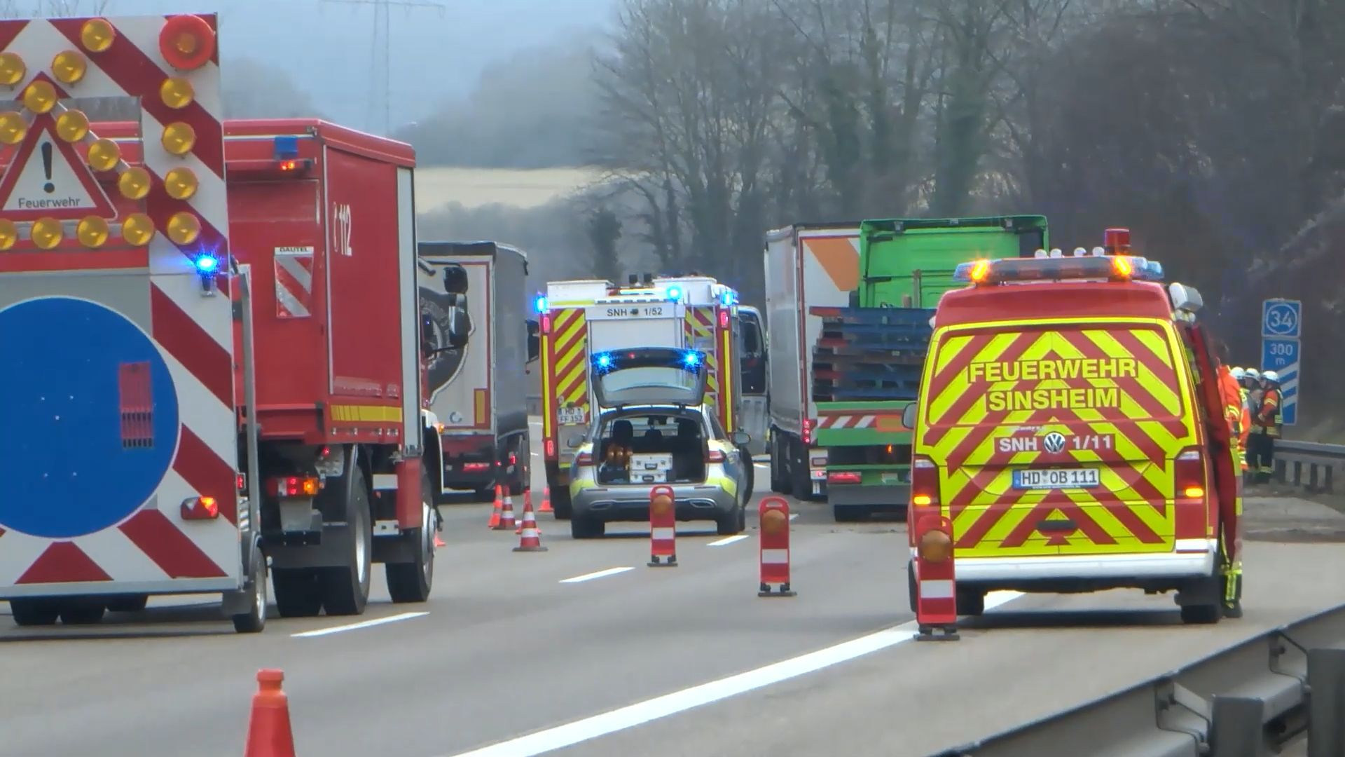 Video: Mehrere Unfälle auf der A6 bei Sinsheim verursacht und weitergefahren