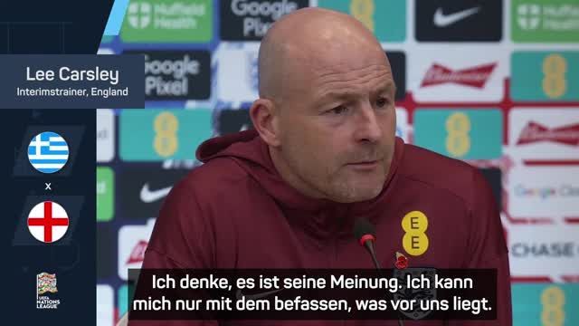 Carsley und Gordon äußern sich zu Kanes Aussagen