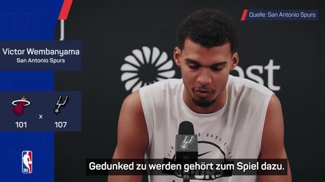 Wembanyama: „Gedunkt zu werden gehört dazu“