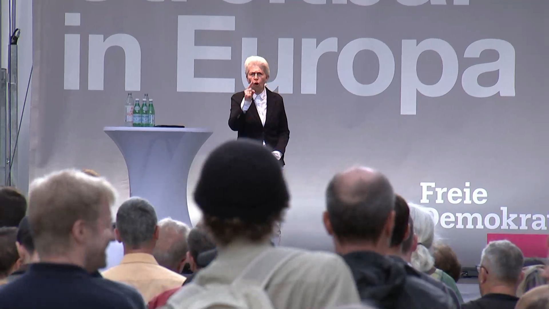 Parteien im Wahlkampfendspurt: FDP-Spitzenkandidatin Marie-Agnes Strack-Zimmermann in Nürnberg