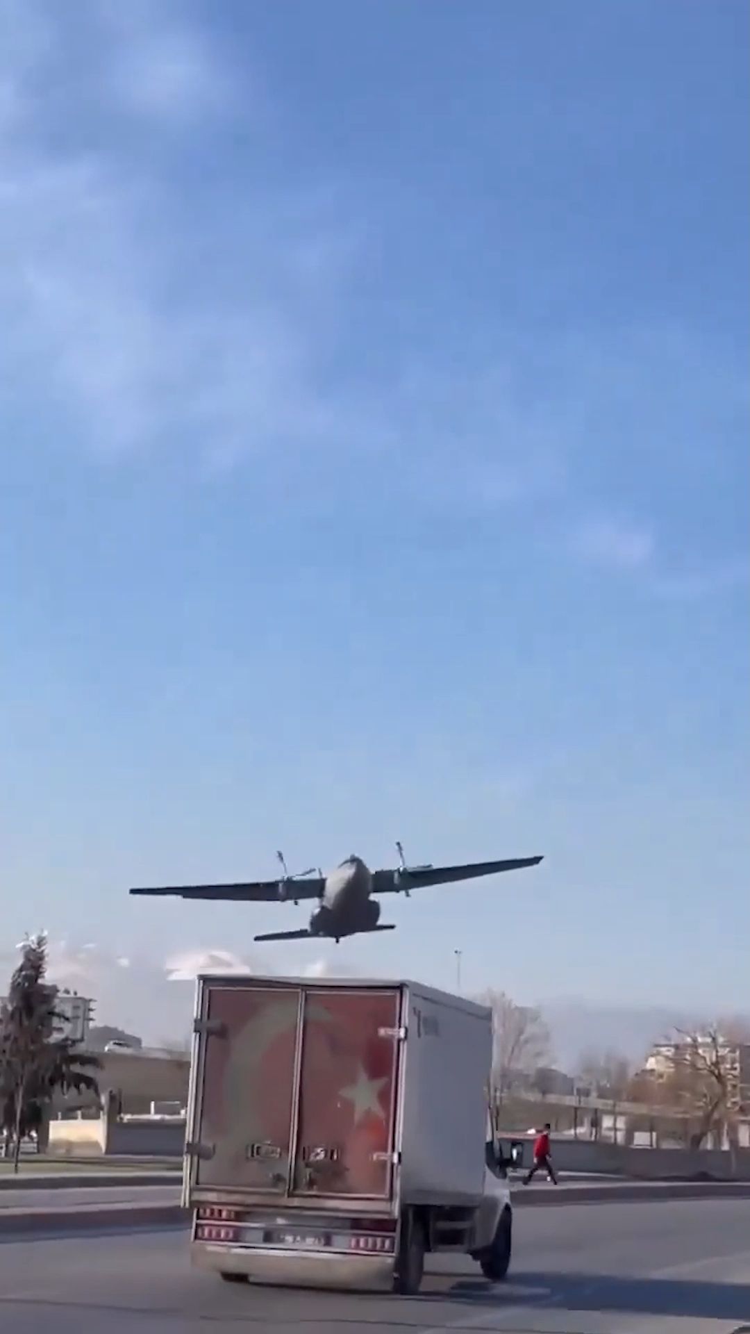 Military Plane Makes Emergency Landing, Narrowly Avoids Vehicles