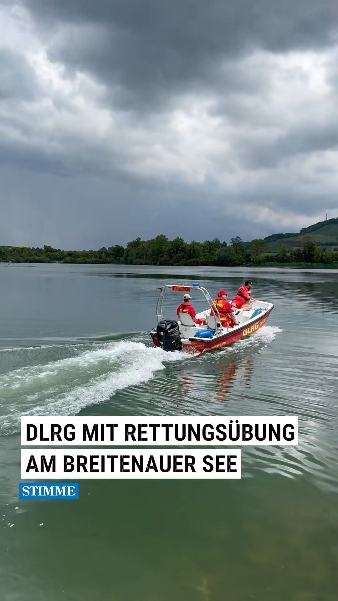 DLRG with rescue exercise at Breitenauer See