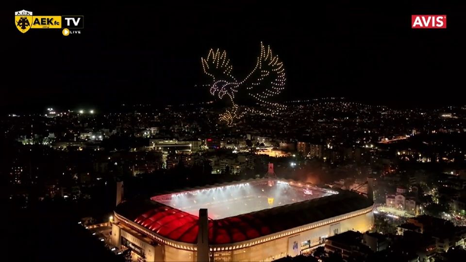 Το μαγικό σόου με τα drone στον ουρανό της Allwyn Arena (VIDEO)