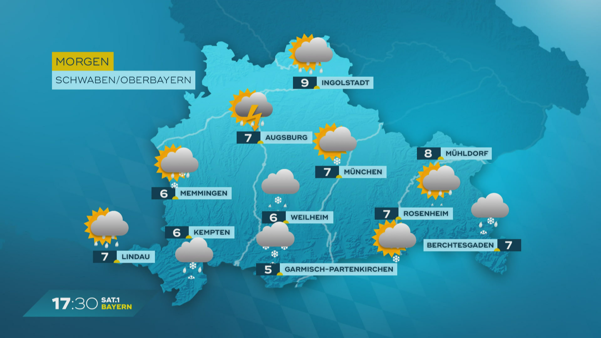 Das Bayern-Wetter vom 17.04.2024: Grauer Himmel und Regen?