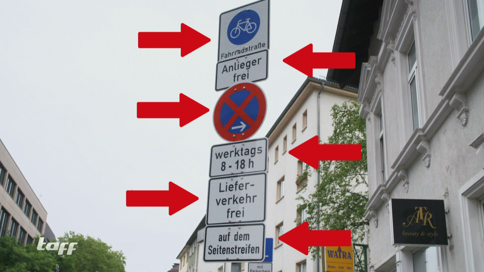 Schilder-Wahnsinn Frankfurt: die unübersichtlichste Straße Deutschlands?
