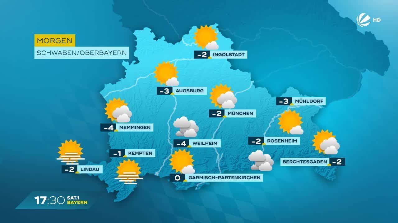 Das Bayern-Wetter vom 09.01.2024: Eiskalt trotz Sonnenschein?