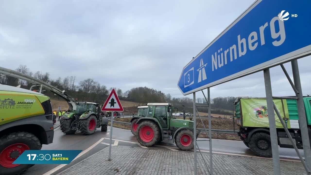 Politik in Bayern: Demonstrationen und Blockaden