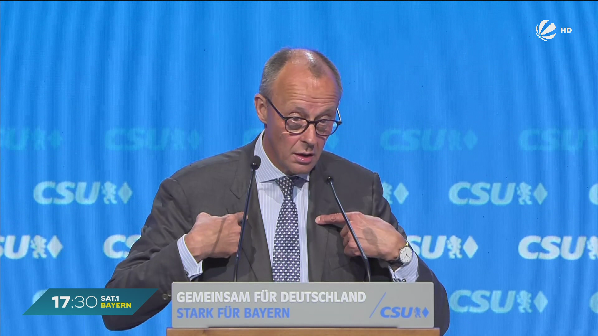 Unions-Kanzlerkandidat in Augsburg: So wurde Friedrich Merz empfangen - Video