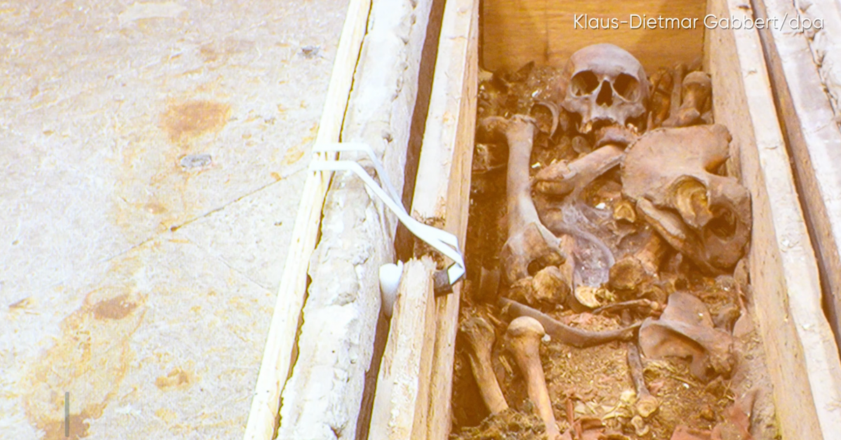 Sarg des 1. deutschen Kaisers geöffnet