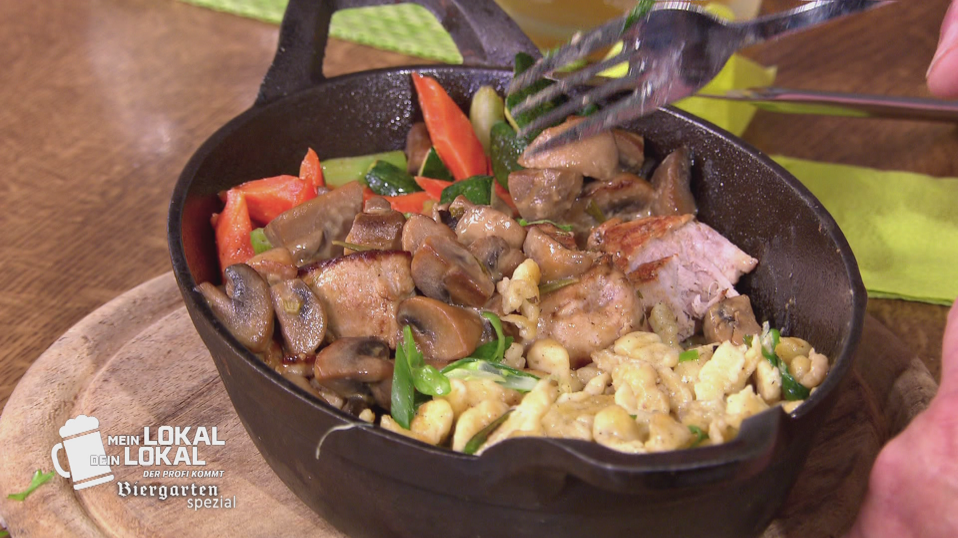 Pork Medallions and Spaetzle