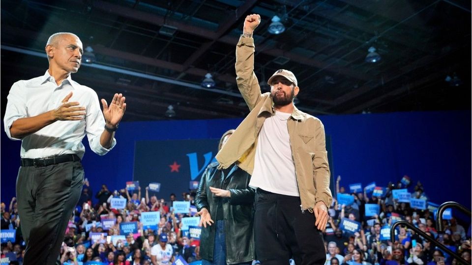 US-Rapper Eminem unterstützt Harris – Obama bringt Fans zum Ausrasten