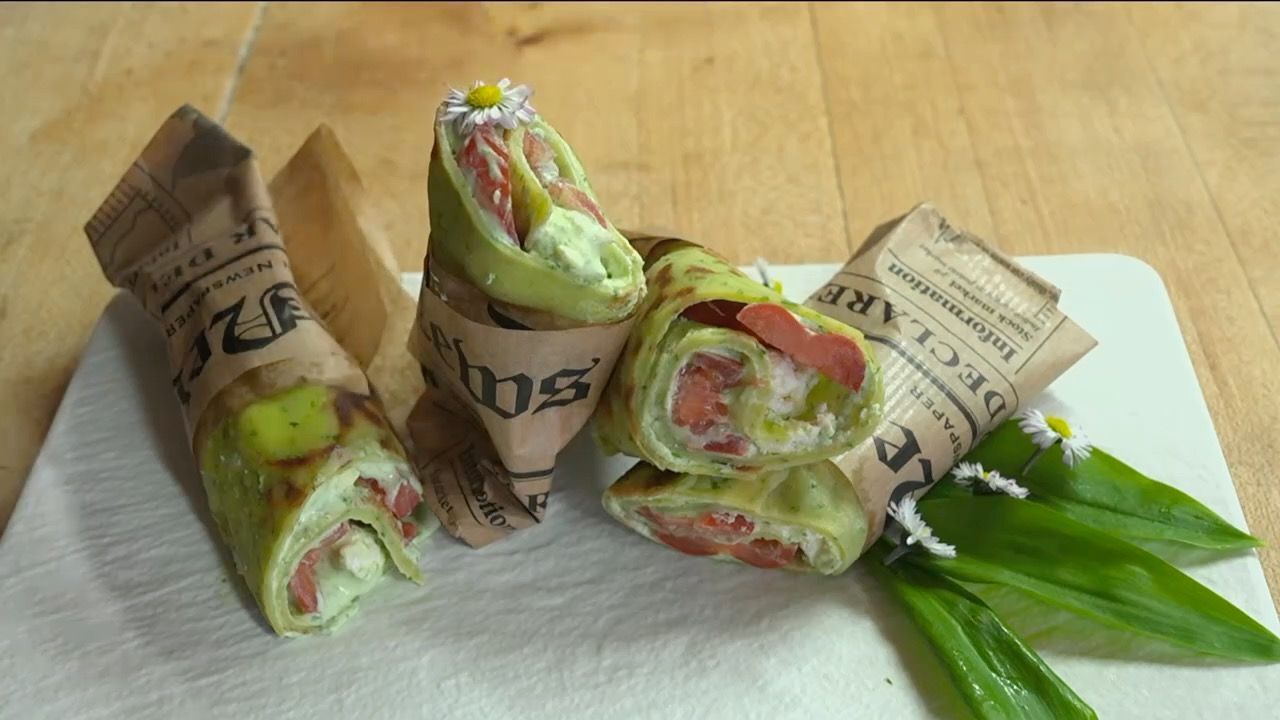Video: Frühlingsküche mit Bärlauch: So gelingen grüne Pfannkuchen