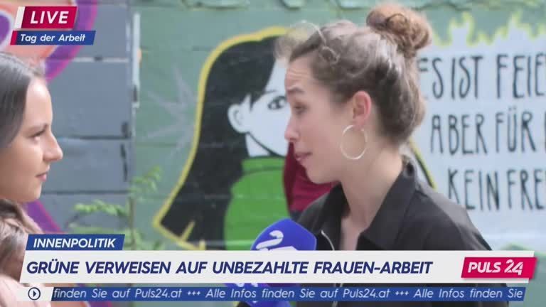 Grünes Graffiti: Lena Schilling erklärt die Aktion