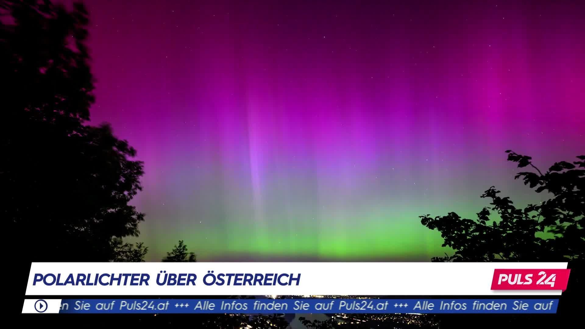 Polarlichter über Österreich