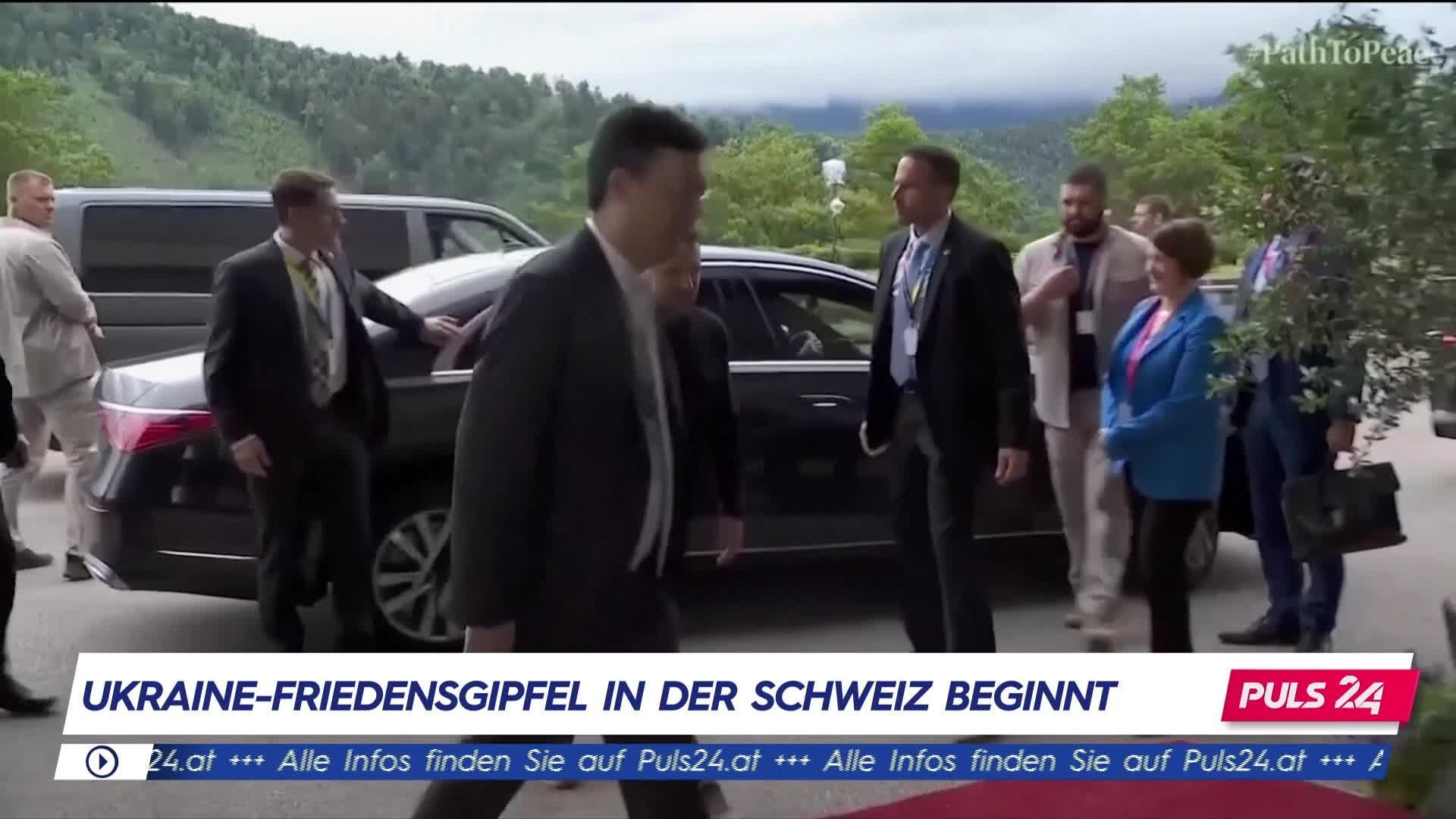 Ukraine-Friedensgipfel startet in der Schweiz  