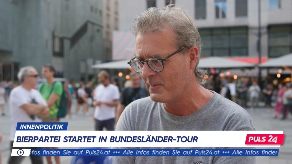 Bundesländer-Tour der Bierpartei: Wlazny "neu und unverbraucht"