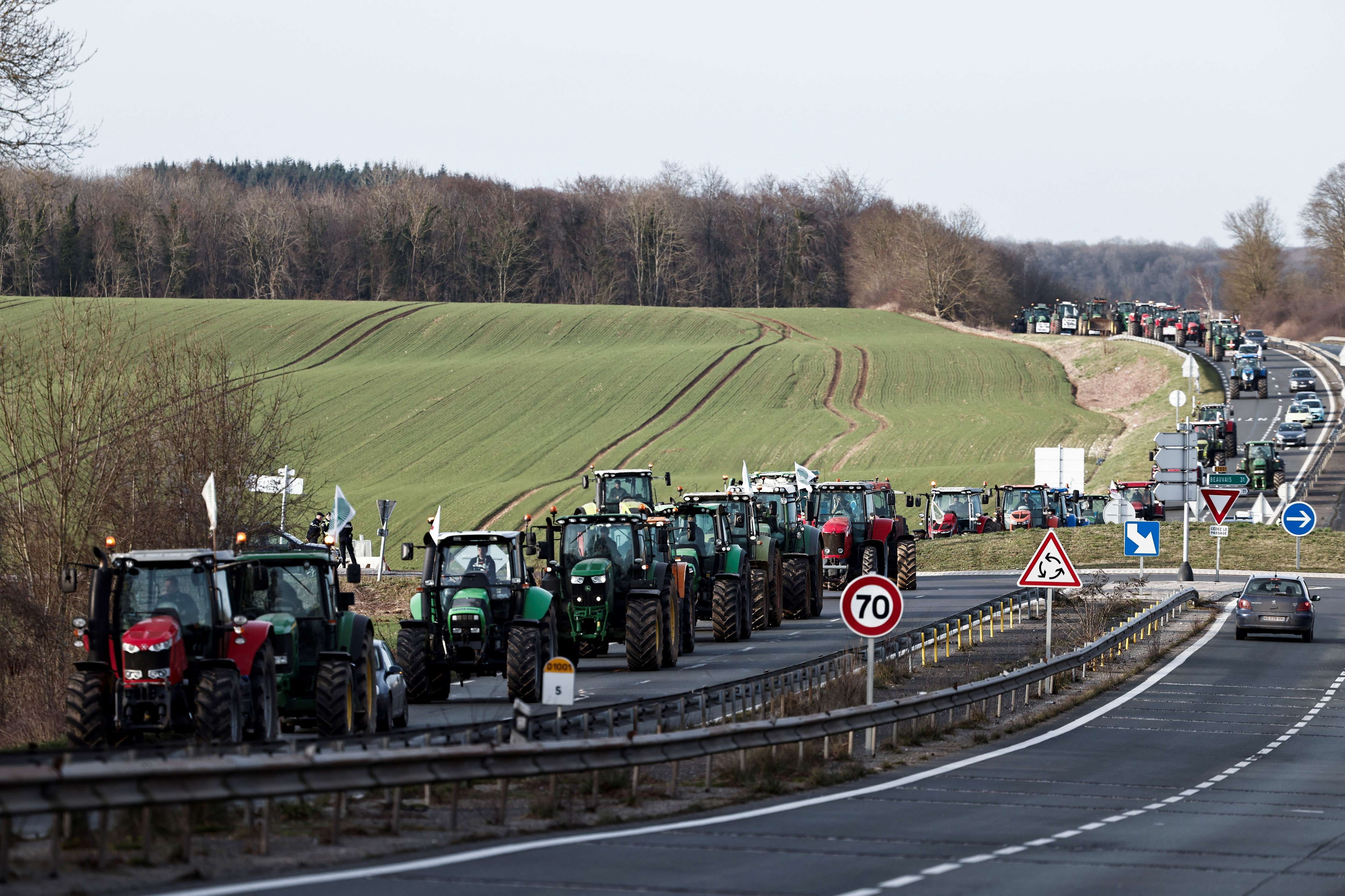 Frankreich: Bauernproteste in Großstädten